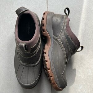 LL BEAN brown waterproof boots Storm Chaser Slip-Ons size 8/10
